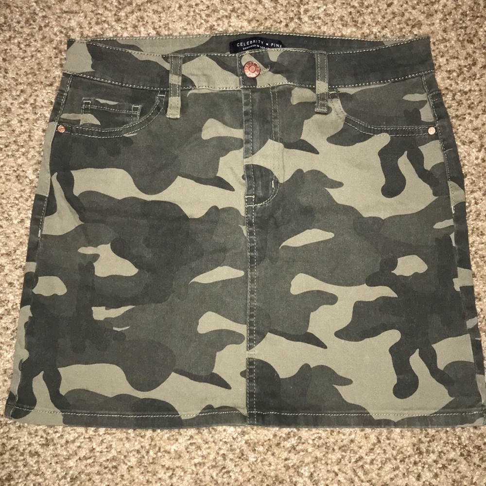 Army print pencil skirt